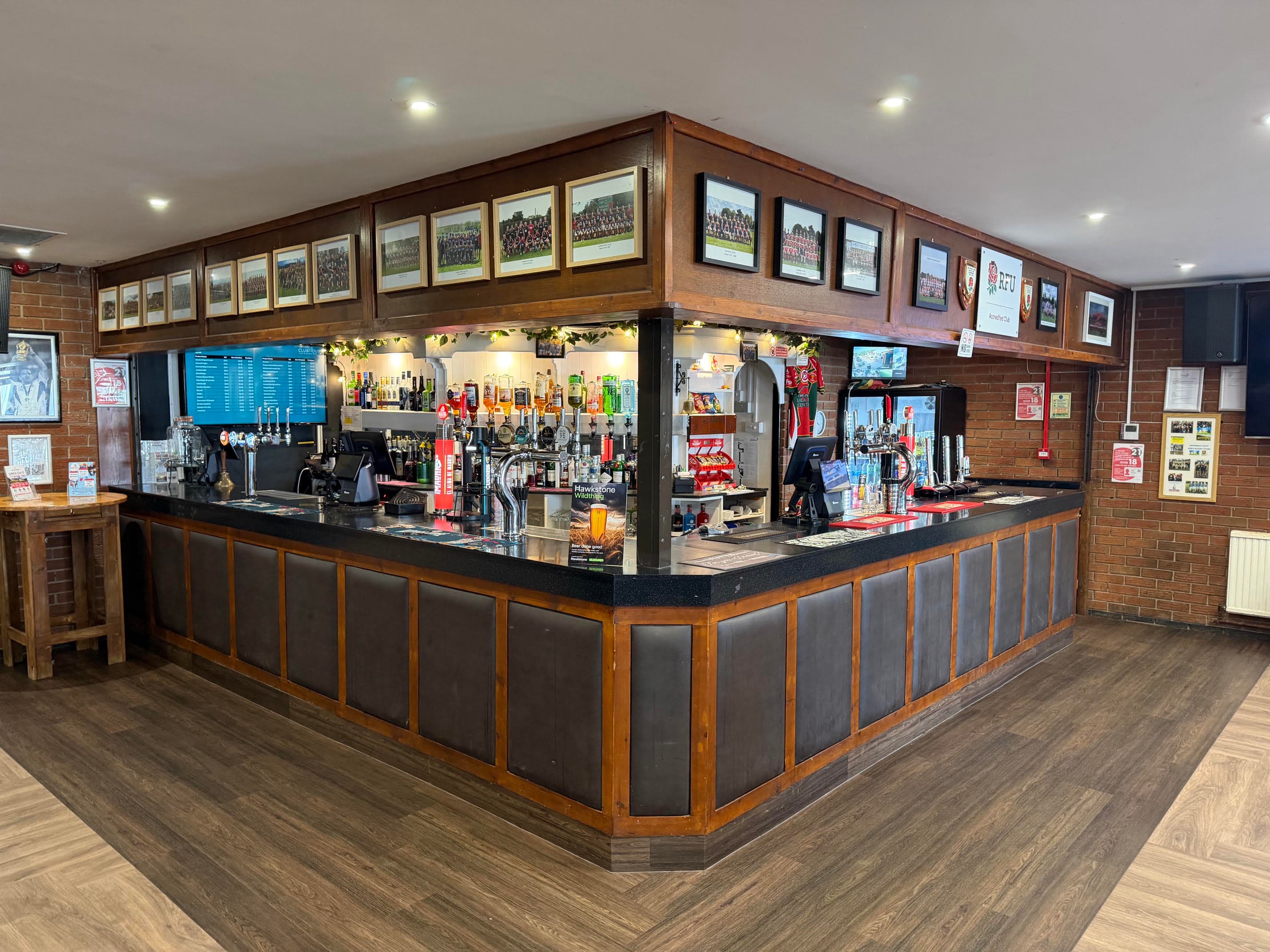 The main bar at The Clubhouse